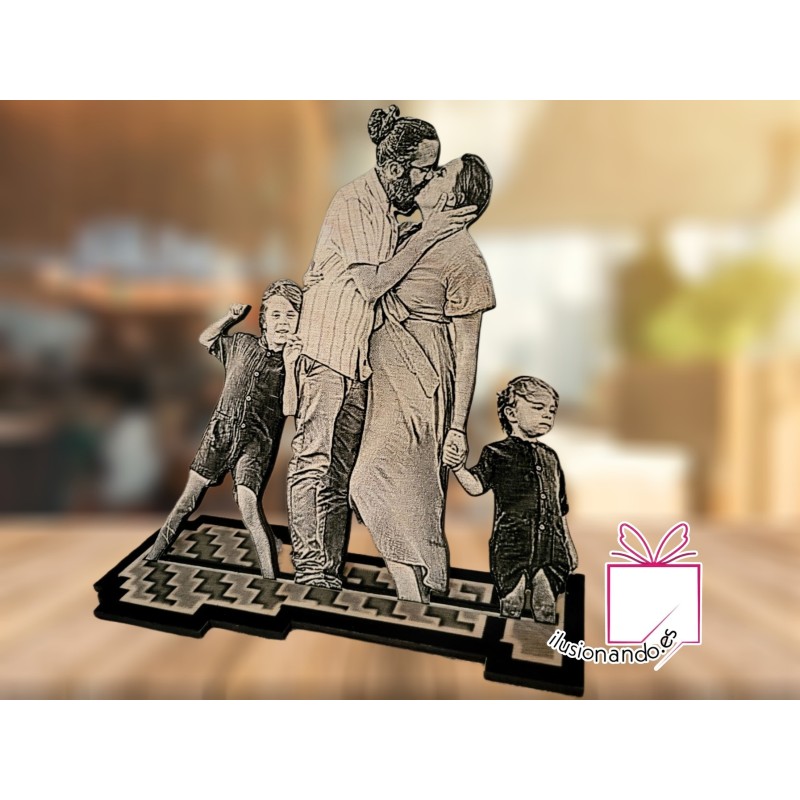 Estatuilla personalizada en madera | Recuerdo artesanal con grabado Estatuilla personalizada en madera | Recuerdo artesanal con grabado