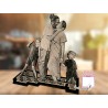 Estatuilla personalizada en madera | Recuerdo artesanal con grabado