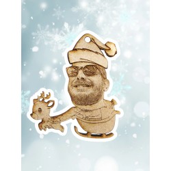 Adornos navideños personalizados en madera – Regalos únicos para el árbol de Navidad familiar